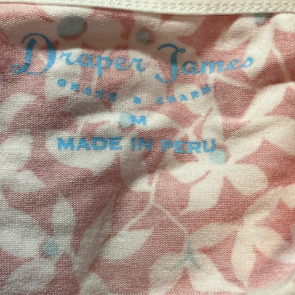 Draper James Size M  Red Floral Mock Neck Sleeveless Blouse Top - Picture 4 of 4